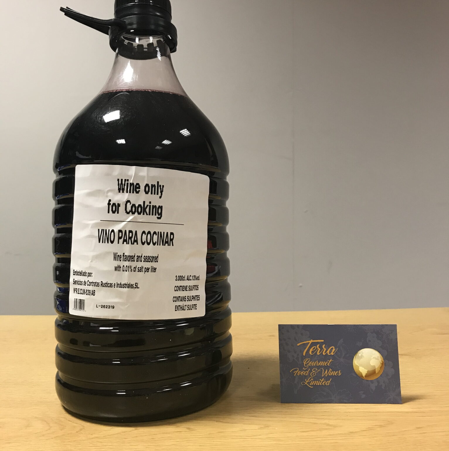 Red cooking wine 3 litres Terra Foods and Wines