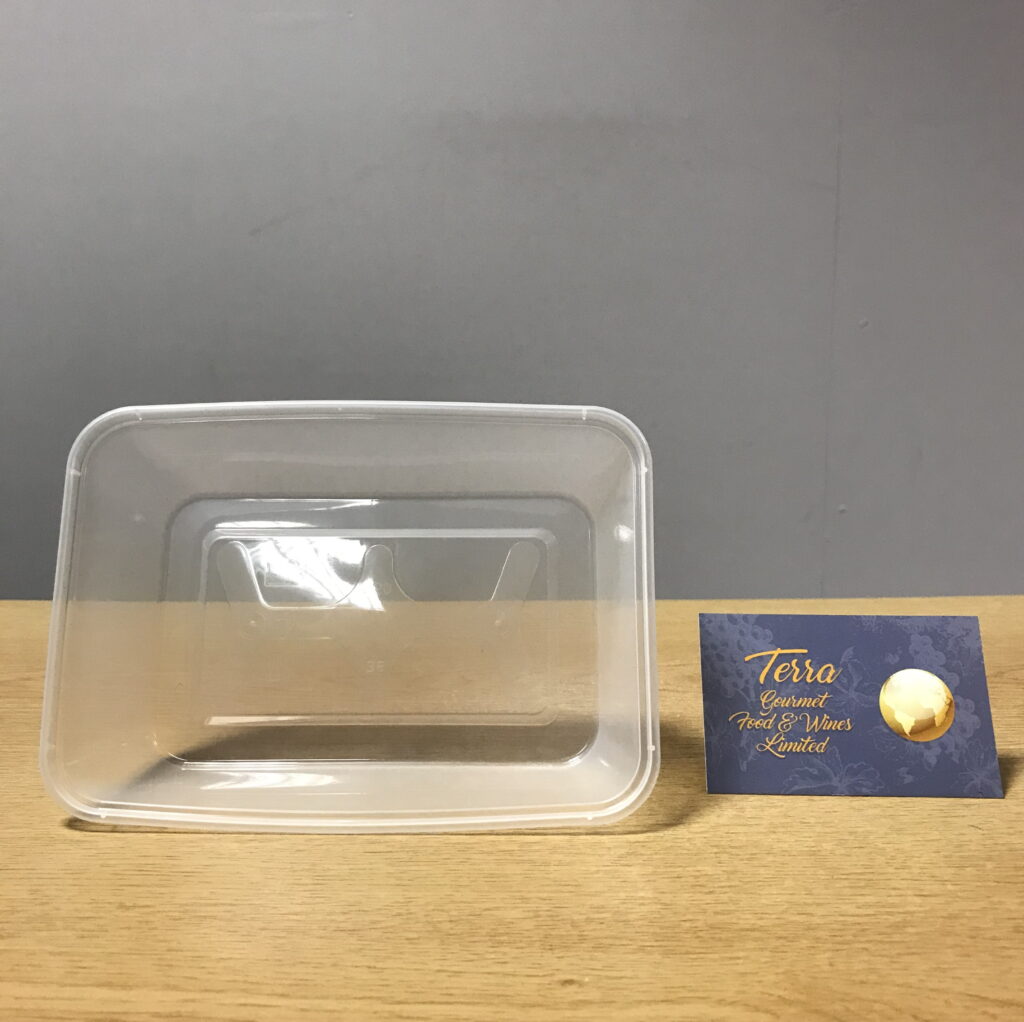 Plastic Containers 650 ml with lids Box of 252 units Terra Foods and