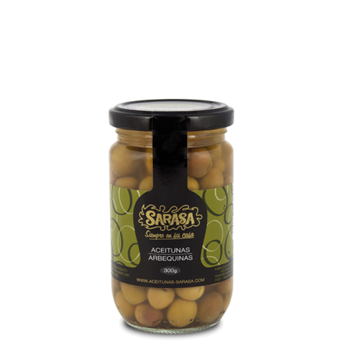 Arbequina olives 390gr glass jar